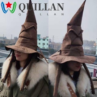 Quillan หมวกแม่มด หมวกคอสเพลย์ หมวกเรียงลําดับ สีน้ําตาล อุปกรณ์ประกอบฉากเครื่องแต่งกาย ที่ทนทาน สําหรับเด็ก