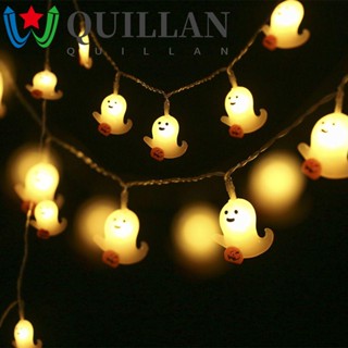 Quillan สายไฟ Led รูปหัวกะโหลก ค้างคาว ผี ฟักทอง สําหรับตกแต่งต้นฮาโลวีน DIY