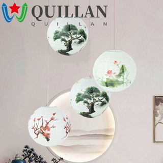 Quillan โคมไฟทรงกลม DIY ภาพวาดอนุบาล เทศกาลกลางฤดูใบไม้ร่วง ตกแต่งบ้าน ของเล่น ของขวัญ เทศกาล ปาร์ตี้ โคมไฟ