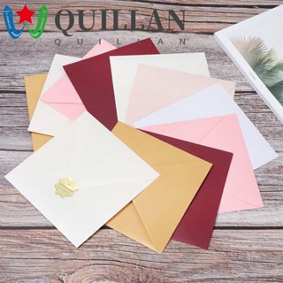 Quillan ซองจดหมายกระดาษ ทรงสี่เหลี่ยม สร้างสรรค์ สําหรับใส่การ์ดเชิญ การ์ดอวยพร