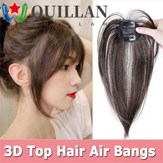 Quillan หน้าม้าปลอม 3D ใยสังเคราะห์ มองไม่เห็น พร้อมทัปปี้ อุณหภูมิสูง สําหรับผู้หญิง