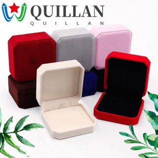 Quillan กล่องใส่เครื่องประดับ สร้อยคอ ต่างหู แหวน กล่องบรรจุภัณฑ์ ทรงสี่เหลี่ยม อเนกประสงค์ 1 ชิ้น