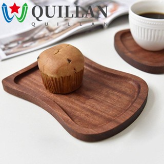 Quillan ถาดไม้ ทรงกลม สําหรับเสิร์ฟขนมปัง ผลไม้แห้ง