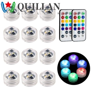 Quillan ไฟใต้น้ํา LED RGB สําหรับตกแต่งตู้ปลา สระว่ายน้ํา ปาร์ตี้ งานแต่งงาน