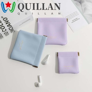 Quillan กระเป๋าใส่เหรียญ ขนาดเล็ก หลากสี กระเป๋าเก็บลิปสติก เคสใส่ของจิปาถะ หูฟัง ปลอกป้องกัน