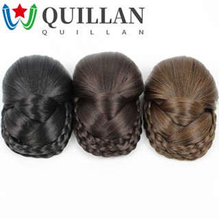 Quillan ผมปลอม สีน้ําตาล มีสไตล์ เรียบง่าย สังเคราะห์ เครื่องประดับผม ต่อผม หญิง ทนความร้อน ไฟเบอร์ธรรมชาติ เจ้าสาว แฮร์พีซ