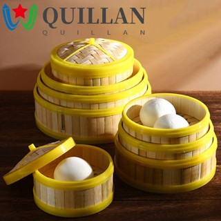 Quillan หม้อนึ่งไม้ไผ่ พร้อมฝาปิด หลายขนาด แฮนด์เมด สไตล์จีน สําหรับทําอาหารเกี๊ยว