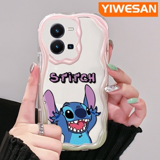 เคสมือถือ แบบนิ่ม แบบใส ลายสติทช์ กันกระแทก สําหรับ vivo Y35 5G Y36 5G Y35