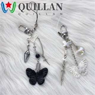 Quillan พวงกุญแจ จี้ห้อยโทรศัพท์มือถือ Y2K สีชมพู สําหรับผู้หญิง