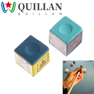 Quillan ชอล์กบิลเลียด ทรงสี่เหลี่ยม สีฟ้า สีเขียวมัน อุปกรณ์เสริม สําหรับเล่นสนุ๊กเกอร์