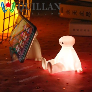 Quillan ที่วางโทรศัพท์มือถือ ลายการ์ตูนอนิเมะ Baymax Action Figure Big Hero Big White