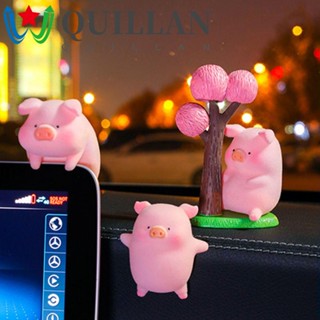 Quillan ตุ๊กตาหมูนําโชค สีชมพู สําหรับแขวนตกแต่งภายในรถยนต์