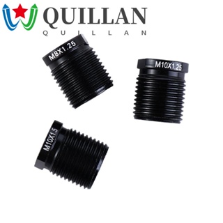 Quillan อะแดปเตอร์ลูกบิดเกียร์รถยนต์ อลูมิเนียมอัลลอย M8 M10 M12 M8*1.25 M10*1.5 สีดํา