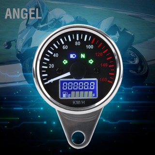 ANGEL Universal 0 ~ 160 กม./ชม.รถจักรยานยนต์ดิจิตอล LED LCD Speedometer TACHOMETER มาตรวัดความเร็ว Retro Chrome