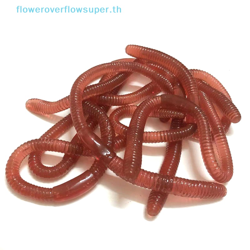 FSTH 18 ซม.5g จําลองแมลงรุ่น TPR ยางนุ่มสัตว์เล็กหลอกไส้เดือนยาวหลอกหนอนสีแดง HH