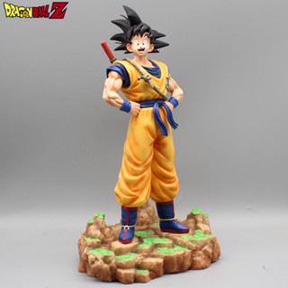 โมเดลฟิกเกอร์ PVC อนิเมะดราก้อนบอล Super Saiyan Goku Son Goku ขนาด 32 ซม. ของขวัญ สําหรับตกแต่งโต๊ะ เก็บสะสม