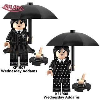 Bo Wednesday Addams บล็อคตัวต่อ ฟิกเกอร์แอกชัน พลาสติก ขนาดเล็ก ของเล่นสําหรับเด็ก