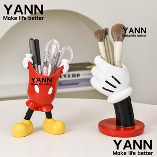 Yann1 แจกันดอกไม้เรซิ่น รูปการ์ตูนอนิเมะ Mickey สไตล์โมเดิร์น สําหรับใส่แปรงแต่งหน้า