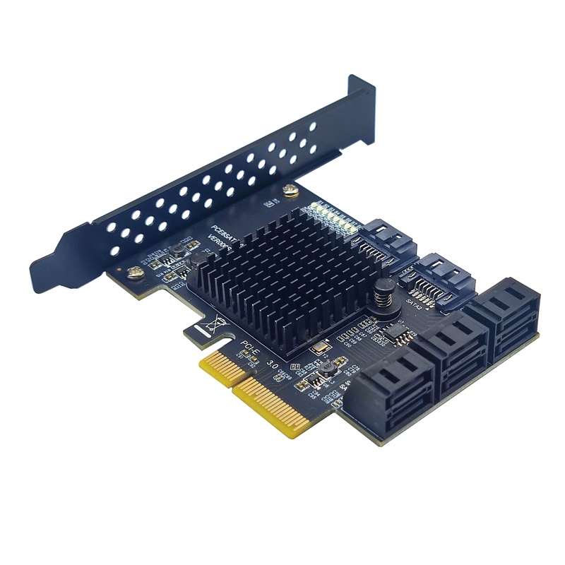 PCIE 8 พอร์ต SATA การ์ดขยายบอร์ด PCI E PCI-E PCI Express X4 ถึง SATA3 6G HDD SSD อะแดปเตอร์ Controll