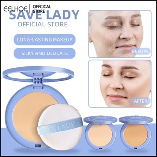 SACE LADY Oil-Controlแป้งกันน้ำMatte Face Powder Long Lasting Flawless Setting Powderพร้อมกระจกTiktokร้อน-eelhoe