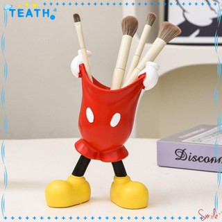 Teath แจกันดอกไม้เรซิ่น รูปการ์ตูนมิกกี้เมาส์ สไตล์โมเดิร์น สําหรับตกแต่งปากกา แปรงแต่งหน้า ตั้งโต๊ะ นักเรียน เด็ก