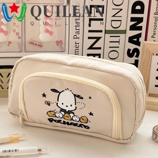 Quillan กระเป๋าเครื่องสําอาง กระเป๋าดินสอ ลายการ์ตูน Pochacco สองชั้น ความจุขนาดใหญ่ สไตล์เกาหลี สําหรับเด็ก