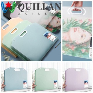 Quillan ถุงกระดาษใส่สเก็ตช์ภาพ ความจุขนาดใหญ่ กันน้ํา กันฝุ่น 6 สี