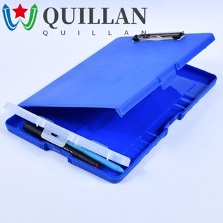 Quillan กล่องแฟ้มคลิปบอร์ด 6 สี สําหรับจัดเก็บเอกสาร กระดาษทดสอบ สํานักงาน