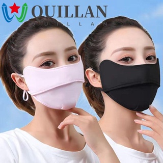 Quillan หน้ากาก ผ้าเรยอน ระบายอากาศ ป้องกันรังสียูวี สีพื้น เหมาะกับการเล่นกีฬา ขี่จักรยาน เดินป่ากลางแจ้ง สําหรับผู้หญิง