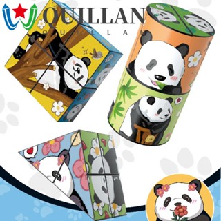 Quillan รูบิคปริศนา รูปแพนด้า 3D พับได้ เปลี่ยนได้ ของเล่นบรรเทาความเครียด