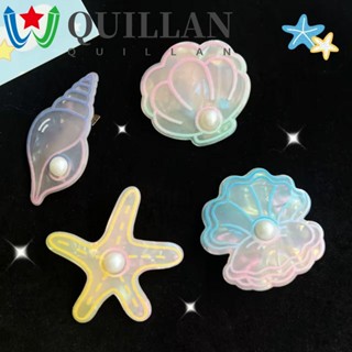 Quillan กิ๊บติดผม รูปเปลือกหอย ปลาดาว ประดับไข่มุก สีสันสดใส น่ารัก กิ๊บติดผมหน้าม้า โบฮีเมียน ปากเป็ด คลิปทุกวัน