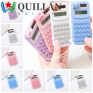 Quillan เครื่องคิดเลข ลายการ์ตูนสัตว์น่ารัก น้ําหนักเบา 8 หลัก แบบพกพา ใส่สบาย สีแคนดี้ สําหรับเรียนรู้