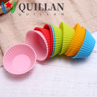 Quillan แม่พิมพ์ซิลิโคน เกรดอาหาร ทนความร้อนสูง 6 สี สําหรับทํามัฟฟิน คัพเค้ก 6 ชิ้น ต่อชุด