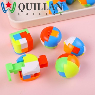 Quillan ของเล่นล็อค หลายรูปร่าง เกมท้าทายสมอง เพื่อการศึกษา 3D หลายรูปทรง สีสันสดใส ของเล่นเพื่อการศึกษาในช่วงต้น