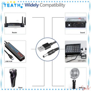 Teath อะแดปเตอร์สายชาร์จ 5.5*2.1 มม. 8-in-1 ปลั๊ก DC 5V อเนกประสงค์ คุณภาพสูง สําหรับแล็ปท็อป