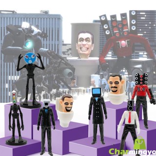 ใหม่ โมเดลตุ๊กตาฟิกเกอร์ Skibidi Toilet Action Figure Titan TV Man Speakerman Monitor Man Camera Man ของเล่นสําหรับเด็ก 9 ชิ้น