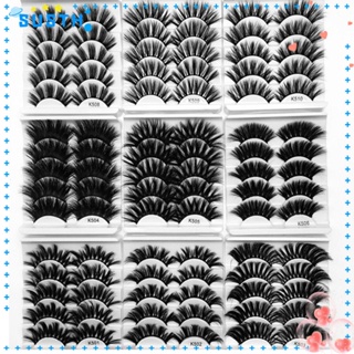 Susth ขนตาปลอม ขนมิงค์เทียม 8D แบบหนา ยาว สําหรับผู้หญิง 5 คู่ ต่อกล่อง