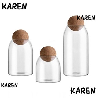 Karen โหลแก้วเก็บชา กาแฟ น้ําตาล พร้อมจุกปิด