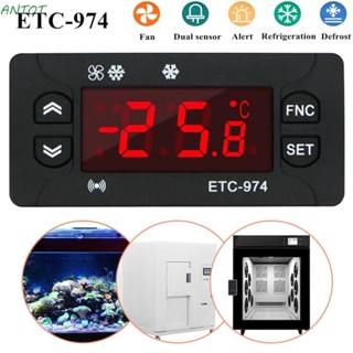Antot เครื่องควบคุมอุณหภูมิ 220V ตู้เย็น เซนเซอร์คู่ เทอร์โมมิเตอร์