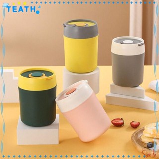 Teath ขวดโหลสุญญากาศ สเตนเลส เก็บความร้อน สําหรับใส่อาหารเช้า