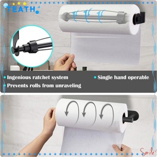Teath ที่แขวนกระดาษทิชชู่ สเตนเลส ไม่ต้องเจาะรู สีดํา ขนาด 11.89*4.06 นิ้ว ไม่เป็นสนิม สําหรับห้องครัว