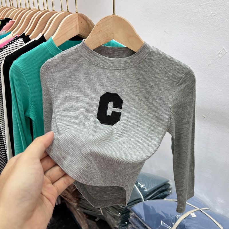 【Girl Tshirt】เสื้อยืดแขนยาว ผ้าฝ้าย พิมพ์ลาย สไตล์เกาหลี แฟชั่นฤดูใบไม้ร่วง สําหรับเด็กผู้หญิง (1-14 ปี)