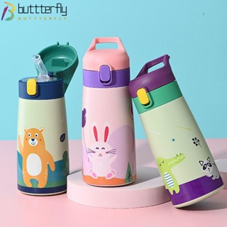 Buttterfly ขวดน้ําร้อน สเตนเลส พิมพ์ลายสัตว์ 350 500 มล. สะดวก เหมาะกับฤดูหนาว ของขวัญคริสต์มาส