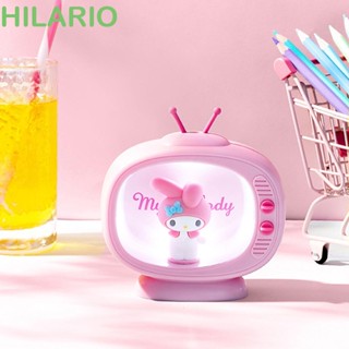 Hilario KT โคมไฟตั้งโต๊ะ ลาย My Melody Kawaii Cinnamoroll ขนาดเล็ก สําหรับตกแต่งบ้าน ห้องนอน