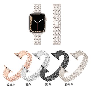 Daimonds สายนาฬิกาข้อมือสเตนเลส โลหะ สําหรับ IWatch Series Ultra 9 8 7 6 5 4 3 2 1 Series 49 มม. 45 มม. 44 มม. 38 มม. 40 มม. 41 มม. 42 มม.