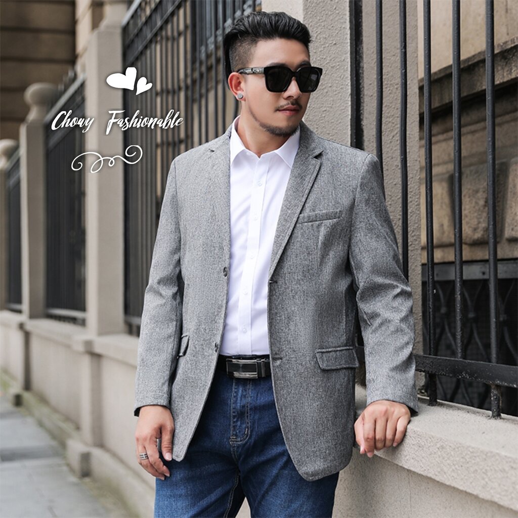 เสื้อสูทผู้ชายไซส์ใหญ่ 2XL-7XL รอบอก 40-54 นิ้ว สูทเบลเซอร์ผู้ชาย Men Blazer FF0340 FF0340