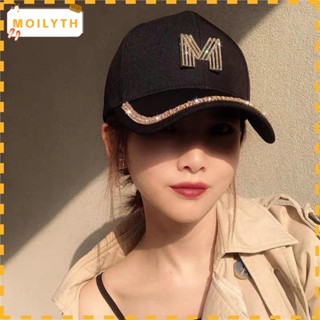 Moilyth หมวกเบสบอล กันแดด ประดับพลอยเทียม สไตล์ฮิปฮอป แฟชั่นสําหรับผู้ชาย และผู้หญิง