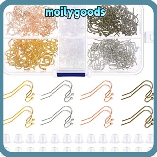 Moilyhd ชุดตะขอต่างหู ลายจุด สีเงิน สีทอง สําหรับทําเครื่องประดับ DIY 480 ชิ้น