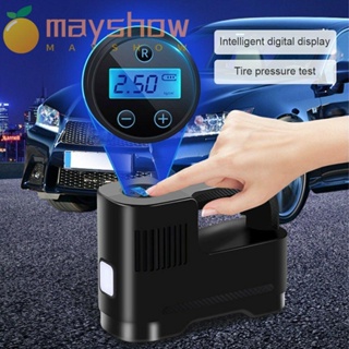 Mayshow เครื่องปั๊มลมยาง แบบพกพา ตรวจจับความดันลมยาง ซ่อมปั๊มลม