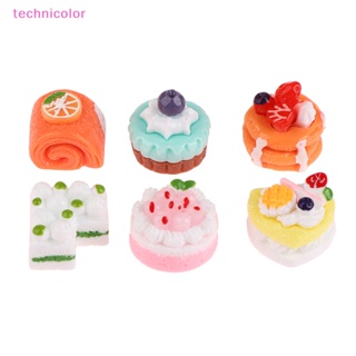 [technicolor] ใหม่ พร้อมส่ง เค้ก ขนมหวานจําลอง ขนาดเล็ก อุปกรณ์เสริม สําหรับตกแต่งบ้านตุ๊กตา 5 ชิ้น